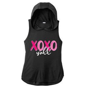 XOXO Y'all Valentines Day Ladies PosiCharge Tri-Blend Wicking Draft Hoodie Tank