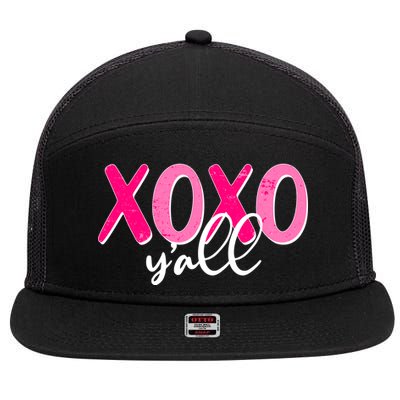 XOXO Y'all Valentines Day 7 Panel Mesh Trucker Snapback Hat