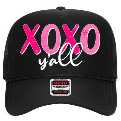 XOXO Y'all Valentines Day High Crown Mesh Back Trucker Hat