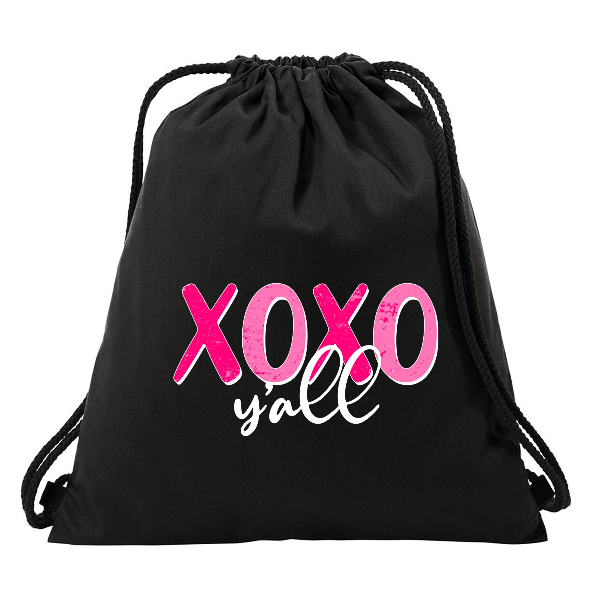 XOXO Y'all Valentines Day Drawstring Bag