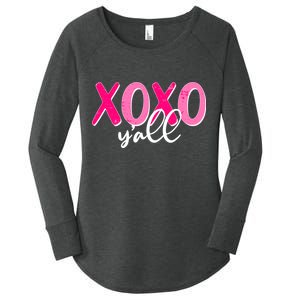 XOXO Y'all Valentines Day Women's Perfect Tri Tunic Long Sleeve Shirt