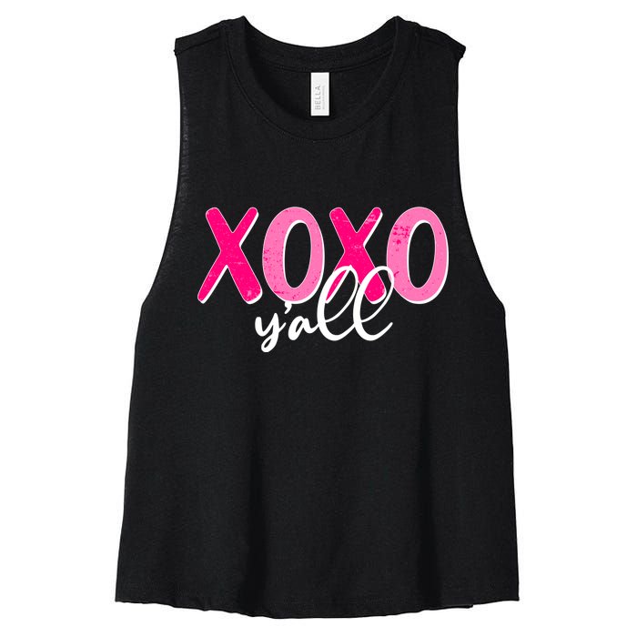 XOXO Y'all Valentines Day Women's Racerback Cropped Tank