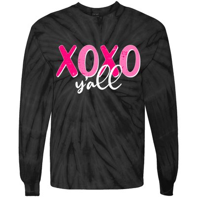 XOXO Y'all Valentines Day Tie-Dye Long Sleeve Shirt