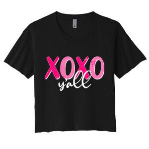 XOXO Y'all Valentines Day Women's Crop Top Tee