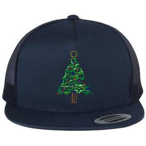 Xmas Patriotic 2nd Adt Gun Christmas Tree Meaningful Gift Flat Bill Trucker Hat