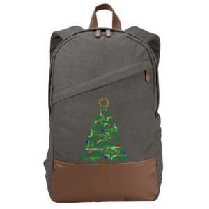 Xmas Patriotic 2nd Adt Gun Christmas Tree Gift Cotton Canvas Backpack