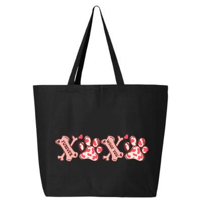 Xoxo Paw Dog Valentine Day 25L Jumbo Tote