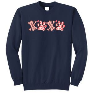 Xoxo Paw Dog Valentine Day Tall Sweatshirt