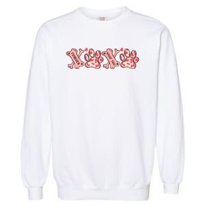 Xoxo Paw Dog Valentine Day Garment-Dyed Sweatshirt