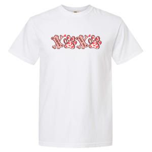 Xoxo Paw Dog Valentine Day Garment-Dyed Heavyweight T-Shirt