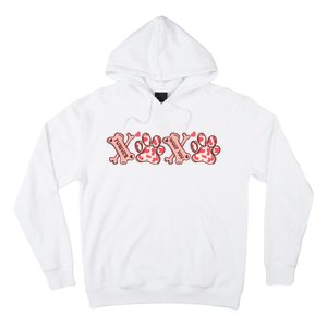 Xoxo Paw Dog Valentine Day Hoodie