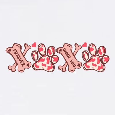 Xoxo Paw Dog Valentine Day T-Shirt