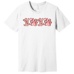 Xoxo Paw Dog Valentine Day Premium T-Shirt