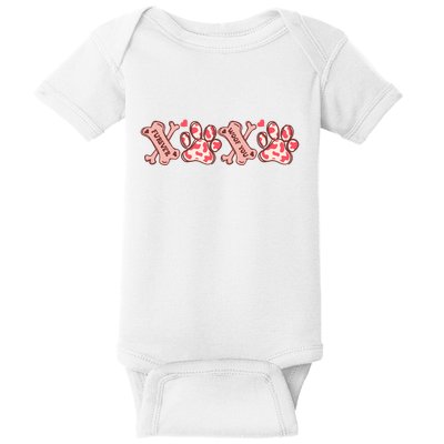 Xoxo Paw Dog Valentine Day Baby Bodysuit