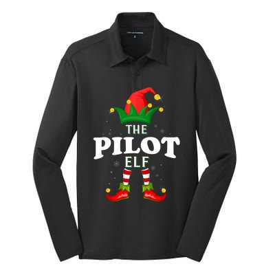 Xmas Pilot Elf Family Matching Christmas Pajama Gift Silk Touch Performance Long Sleeve Polo