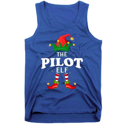 Xmas Pilot Elf Family Matching Christmas Pajama Gift Tank Top