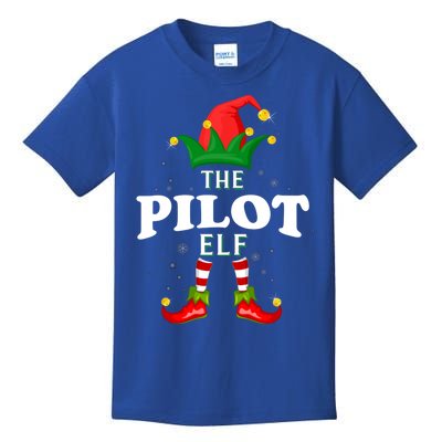 Xmas Pilot Elf Family Matching Christmas Pajama Gift Kids T-Shirt