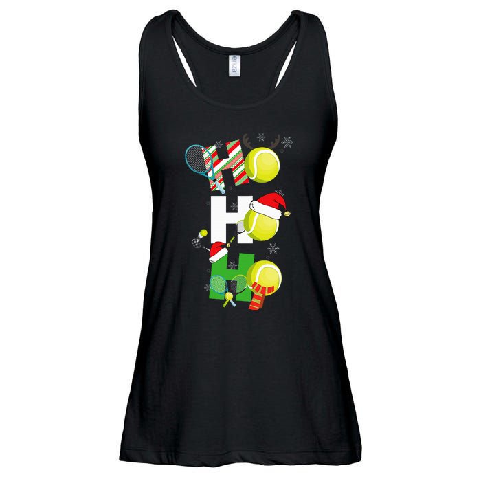 Xmas PJs for Tennis Players with Matching Rackets Ladies Essential Flowy Tank