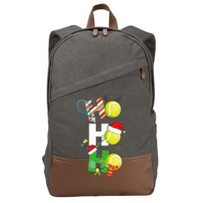 Xmas PJs for Tennis Players with Matching Rackets Cotton Canvas Backpack