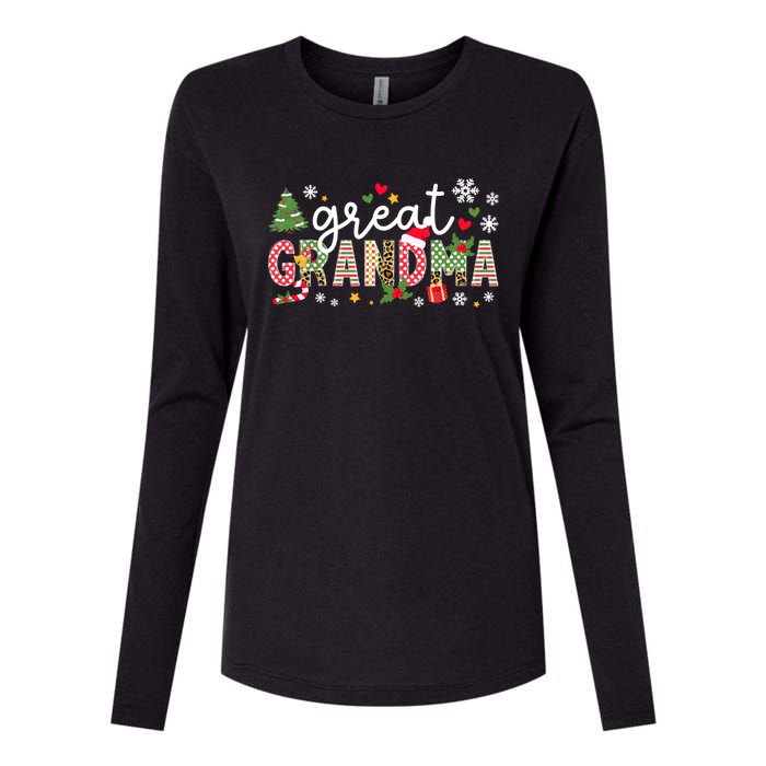 Xmas Party Great Grandma Christmas Great Grandmother Womens Cotton Relaxed Long Sleeve T-Shirt