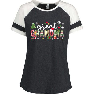 Xmas Party Great Grandma Christmas Great Grandmother Enza Ladies Jersey Colorblock Tee