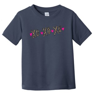 XOXO Pink Hearts Valentine's Day Love Hugs Kisses Toddler T-Shirt