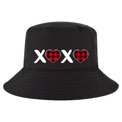 Xoxo Plaid Pattern Love Heart ValentineS Day Cool Comfort Performance Bucket Hat
