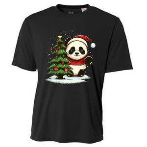 Xmas Panda Santa on Christmas Panda Cooling Performance Crew T-Shirt