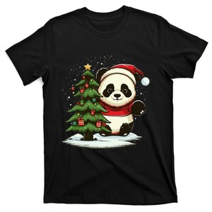 Xmas Panda Santa on Christmas Panda T-Shirt