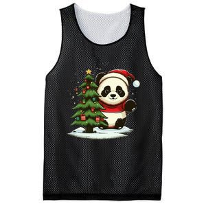 Xmas Panda Santa on Christmas Panda Mesh Reversible Basketball Jersey Tank