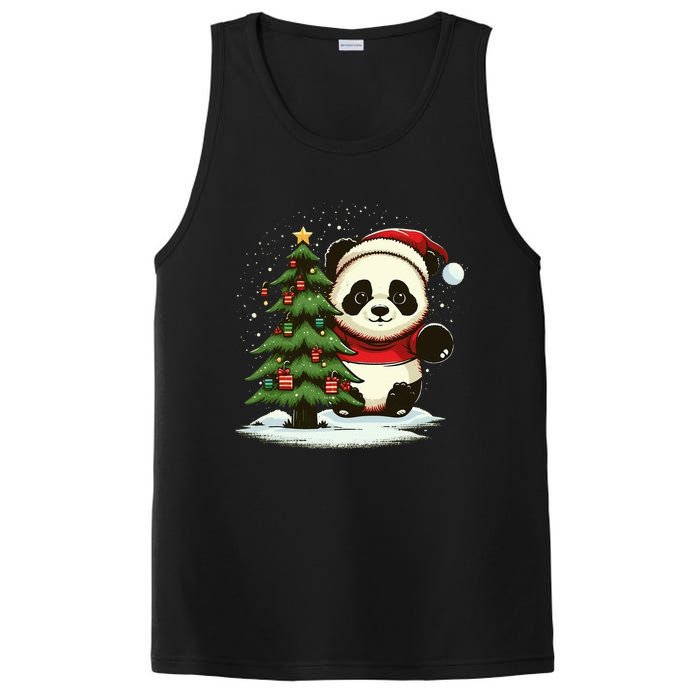 Xmas Panda Santa on Christmas Panda PosiCharge Competitor Tank