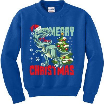 Xmas Pajama Toddlers Gift Xmas Dinosaur T Rex Great Gift Kids Sweatshirt