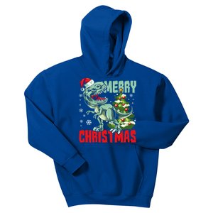 Xmas Pajama Toddlers Gift Xmas Dinosaur T Rex Great Gift Kids Hoodie