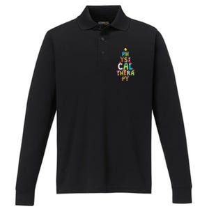 XMas Physical Therapy Christmas Performance Long Sleeve Polo