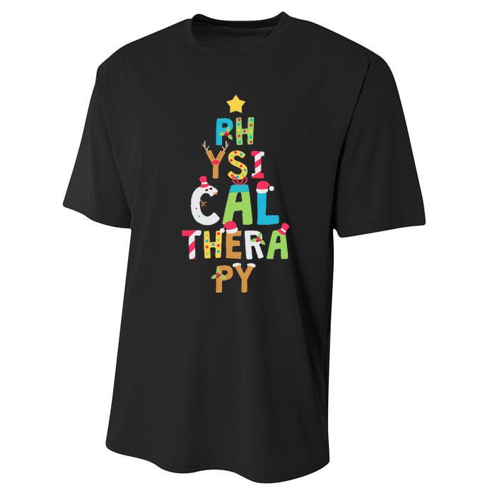 XMas Physical Therapy Christmas Performance Sprint T-Shirt