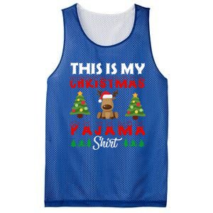 Xmas Pajama This Is My Christmas Pajama Reindeer Funny Gift Mesh Reversible Basketball Jersey Tank