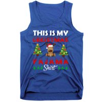 Xmas Pajama This Is My Christmas Pajama Reindeer Funny Gift Tank Top