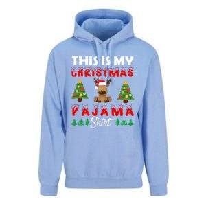 Xmas Pajama This Is My Christmas Pajama Reindeer Funny Gift Unisex Surf Hoodie