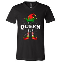 Xmas Queen Elf Family Matching Christmas Pajama V-Neck T-Shirt