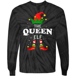 Xmas Queen Elf Family Matching Christmas Pajama Tie-Dye Long Sleeve Shirt