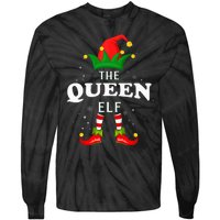 Xmas Queen Elf Family Matching Christmas Pajama Tie-Dye Long Sleeve Shirt