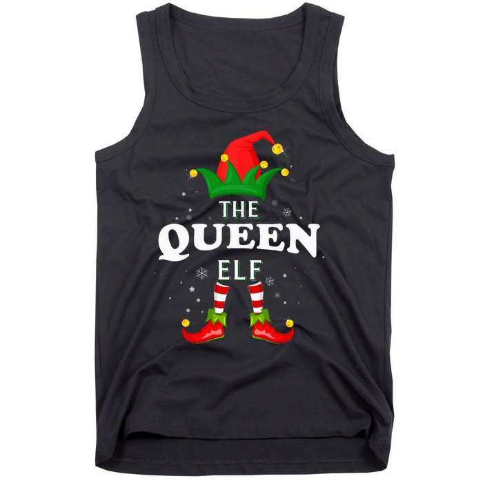 Xmas Queen Elf Family Matching Christmas Pajama Tank Top