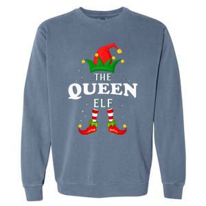 Xmas Queen Elf Family Matching Christmas Pajama Garment-Dyed Sweatshirt