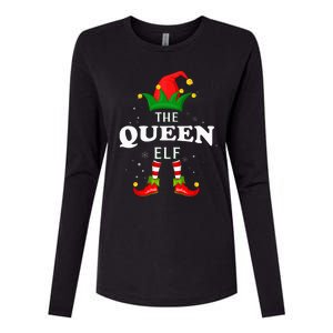 Xmas Queen Elf Family Matching Christmas Pajama Womens Cotton Relaxed Long Sleeve T-Shirt