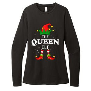 Xmas Queen Elf Family Matching Christmas Pajama Womens CVC Long Sleeve Shirt