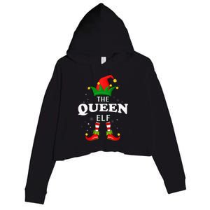 Xmas Queen Elf Family Matching Christmas Pajama Crop Fleece Hoodie