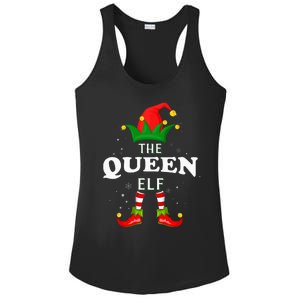 Xmas Queen Elf Family Matching Christmas Pajama Ladies PosiCharge Competitor Racerback Tank