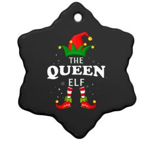 Xmas Queen Elf Family Matching Christmas Pajama Ceramic Star Ornament