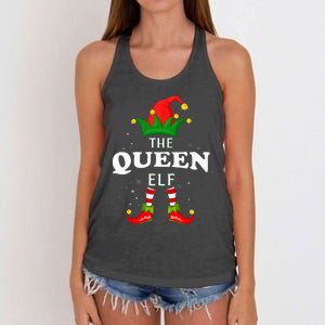 Xmas Queen Elf Family Matching Christmas Pajama Women's Knotted Racerback Tank