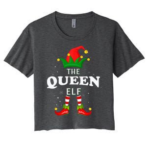 Xmas Queen Elf Family Matching Christmas Pajama Women's Crop Top Tee